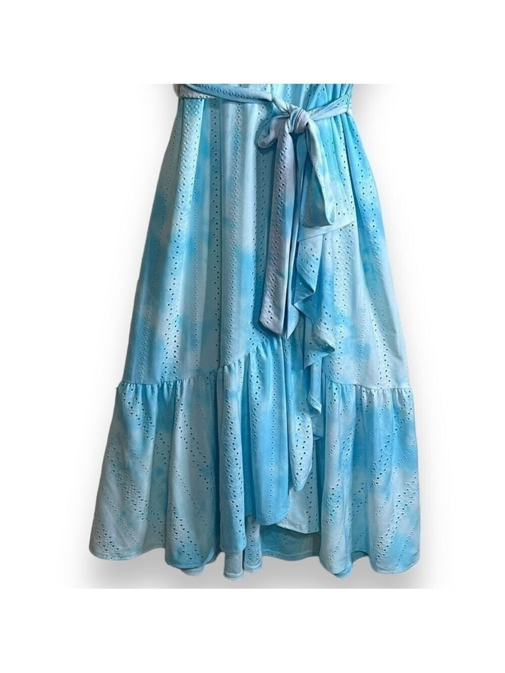 Tie Dye Maxi Dress Blue Women's Size Small - Picture 3 of 8